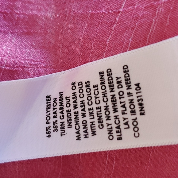 New Directions Ombre Peach Pink Blouse Longsleeve Medium - Picture 9 of 9